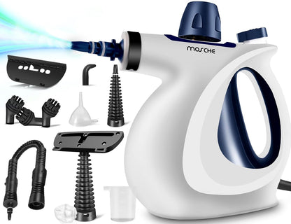 Skiennix Handheld Steam Cleaner - Multi-Surface Pressurized Steamer with 11-Piece Accessory Set | All-Natural Cleaning Solution for Home, Car, and Upholstery