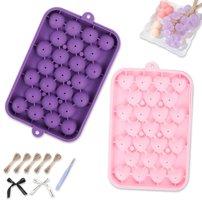 DIY Soap Making Kit Soap Molds,2 Pack Heart & Circle Molds with Hemp Rope, Black White Ribbon for Handmade Soap (Without soap Base) Perfect Mother's Day, Wedding, Newlywed DIY Gift