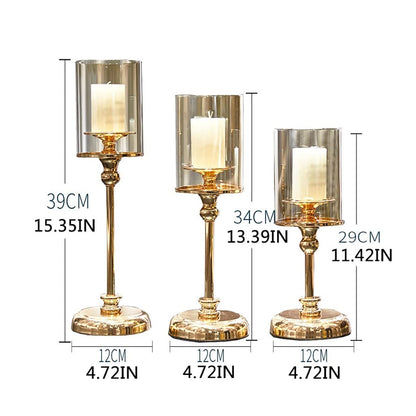 Candlestick Holders European Metal Crystal Candle Lantern Gold Candle Holders Wedding Centerpieces Center Table Candlesticks Parties Home Decor Candle Holders (Color : B)