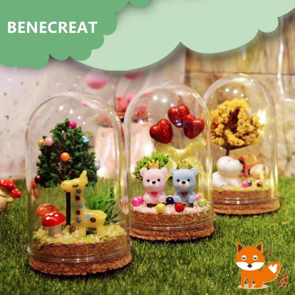BENECREAT 32Pack 15ml Glass Jars Decorative Bottles with Cork Stoppers Display Dome Glass Display Cloche for Wedding Party Favors, Arts, Mother's Day Decorations