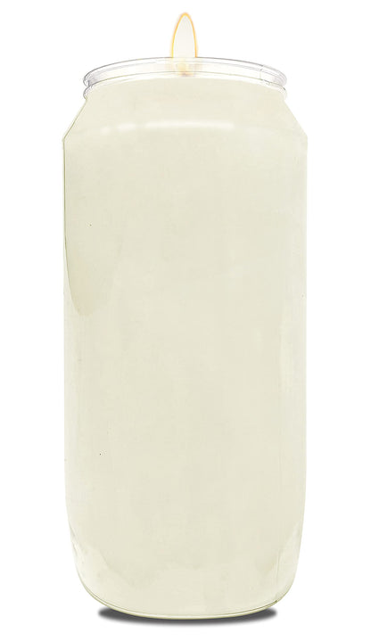 Hyoola 7 Day White Prayer Candles, 3 Pack - 6" Tall Pillar Candles for Religious, Memorial, Party Decor, Vigil and Emergency Use - Vegetable Oil Wax in Plastic Jar Container