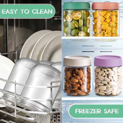 16oz 2 Pack Overnight Oats Containers with full Lids - size Bulk Glass Jar, Meal Prep Jars for Yogurt, Salad