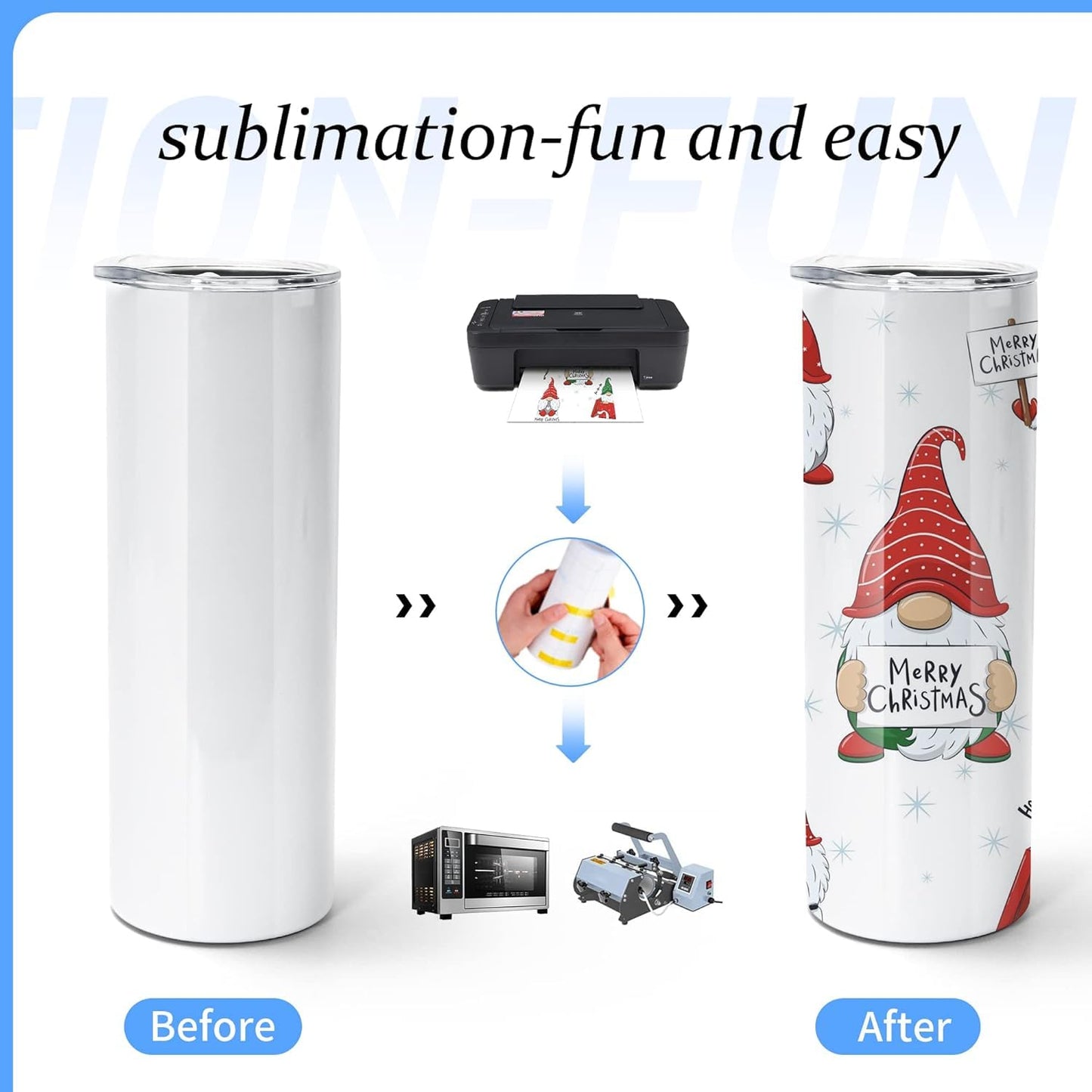 AGH 20 oz Sublimation Tumblers Glow In The Dark, 4PCS Luminous Skinny Straight Tumbler Blank, Glow From White To Green, With Stainless Straw & Splash-Proof Lid & Coaster