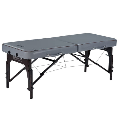 Master Massage 30" Montour Lx Portable Massage Table Package with 3" Memory Foam, Dove Grey- Foldable Massage Table, Folding Spa Beauty Bed