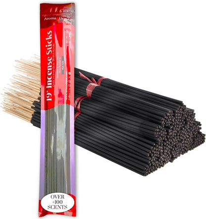 Aroma Depot 19'' Pink Sugar Incense Sticks, Approx 27 to 30 Sticks Per Bundle, Each Burns 3 to 4 Hours