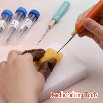 WONVOC 40 PCS Felting Needles Set, 36/38/40/42 Gauge Felting Needles, Felting Supplies Needle Felting Kit for Beginners