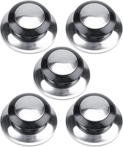 Raguso Lid Knob Heat-Resistant Pot Pan Lids Knob, 5 Pcs Universal Kitchen Cookware Lids Lifting Handle Replacement Parts