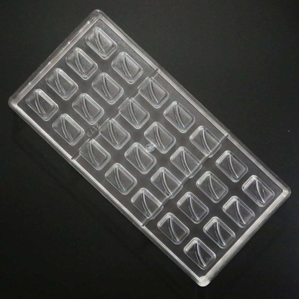 Polycarbonate Chocolate Mold, DIY Candy Mould, Clear Hard Plastic Bakeware Pastry Tools, Rectangle Shaped