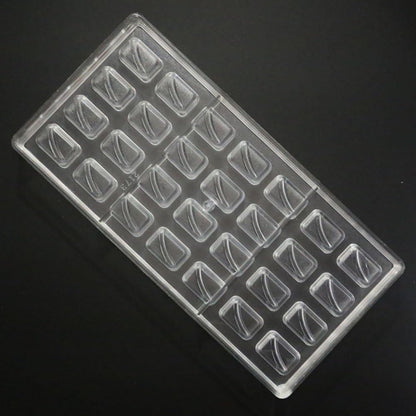 Polycarbonate Chocolate Mold, DIY Candy Mould, Clear Hard Plastic Bakeware Pastry Tools, Rectangle Shaped