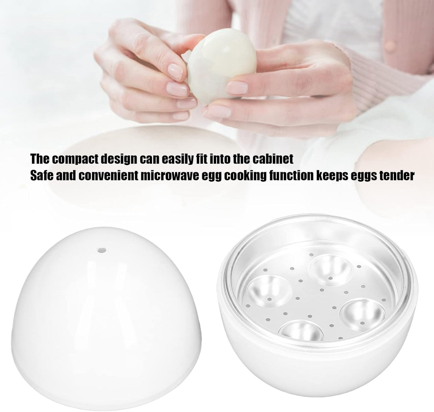 Microwave Egg Boiler, 4 Capacity Cooker for Hard Soft Boiled Eggs, Poached Omelets Cooking Utensils