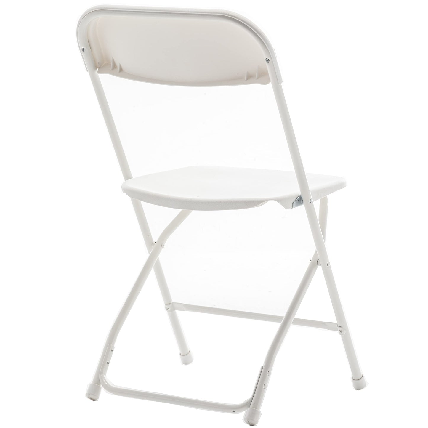 BTEXPERT Set of 20 Pack, Indoor Outdoor White Plastic Folding Chairs Stacking Steel Frame Commercial 650LB Weight Capacity Seating Home Garden Wedding Event Party Picnic Dining Church School Portable
