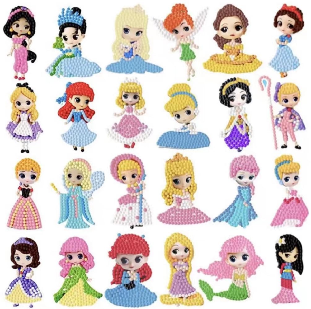 FONYANE Diamond Art Kits for Kids & Girls & Boys, Arts & Crafts for Kids Ages 4-8,Craft Kits for Ages 8-12, Mosaics Bead Art,Painting Kits,Princess Gem Art Kits for Grils Boy Birthday Party Gift Toy