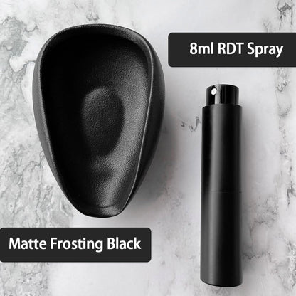 Coffee Bean Dosing Cup and Spray Bottle Kit, Portable Spray for Reducing Coffee Power Static, Frosted Black