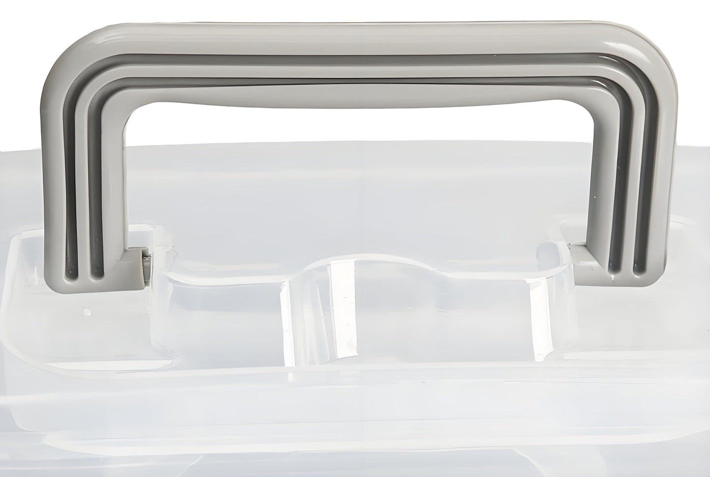 Tosnail 12-Inch 3 Layers Plastic Craft Organizer Box Storage Container First Aid Carrying Case for Sewing, Painting, Arts - Clear