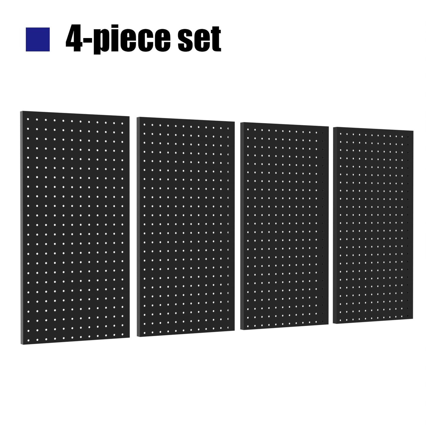 HUZJIEHUI 4 PCS - 12" W x 24" H x 0.78" D Metal Pegboard Wall Organizer, Compatible with All 1/8" and 1/4" Hooks, Suitable for Wall Home, Garage Tool Storage, Office Organization, Craft Room, Kitchen