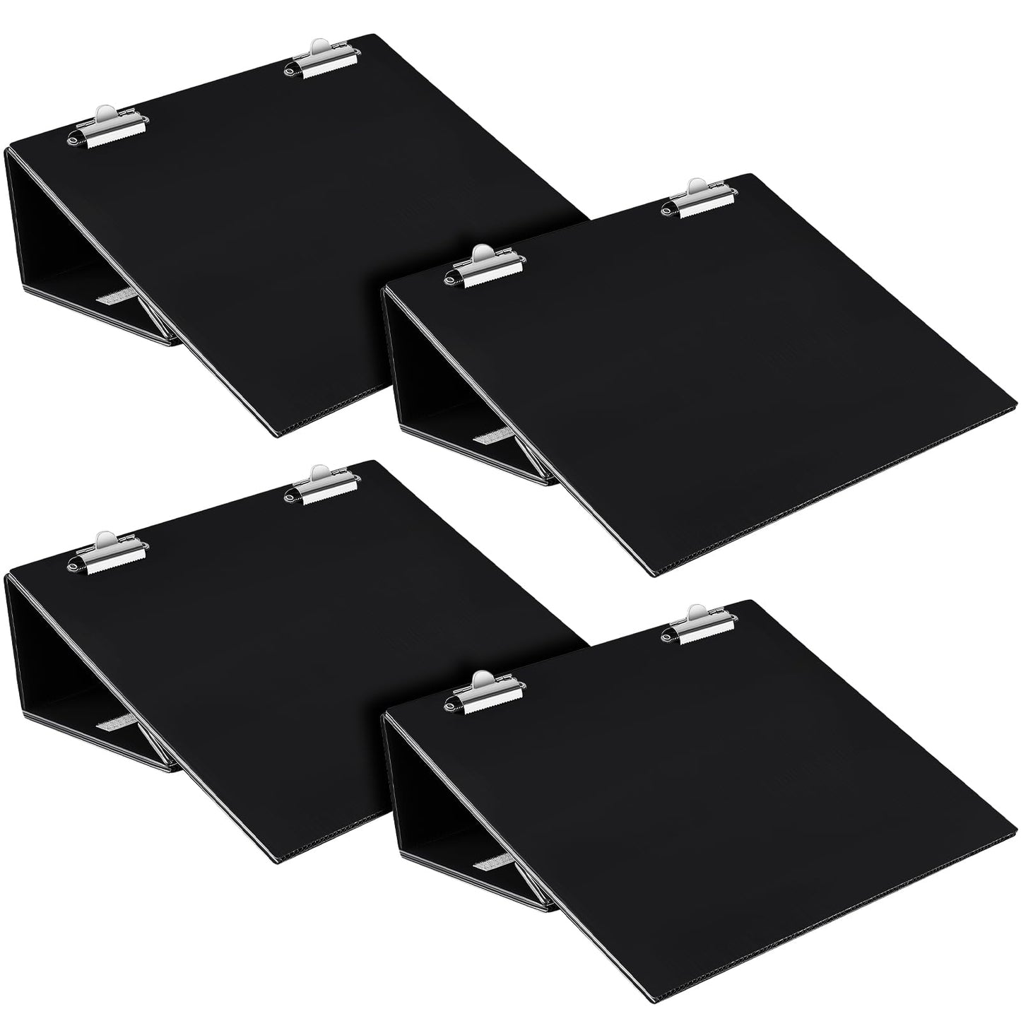 Skyygemm 14 x 12 Inch Folding Slant Board for Writing Kids Black Large Sloped Surface Clipboard to Improve Handwriting Legibility Posture Endurance for Office Classroom Tool(4 Pcs)