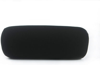 ALIBO Memory Foam Car Neck Pillow with Adjustable Strap, Soft Auto Cervical Round Roll Bolster Headrest, Black, 1 Piece