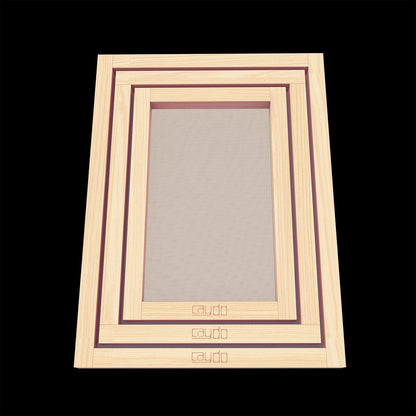 Caydo 6 Pieces 3 Size Wood Silk Screen Printing Frame with Mesh for Screen Printing, 10 x 14 Inch, 8 x 12 Inch, 6 x 10 Inch
