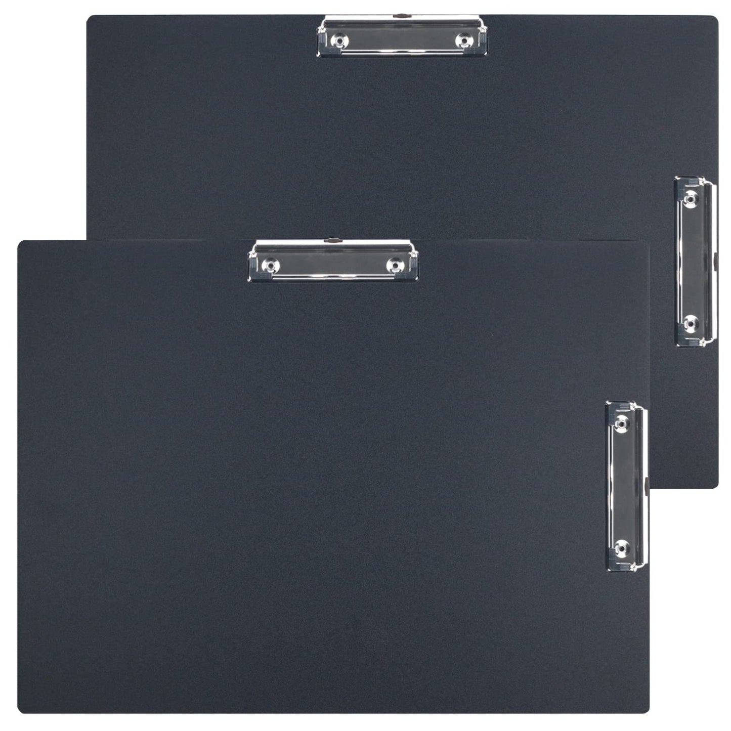 Acocony 11x17 clipboard Double Clip Extra Large Clipboard Low Profile Clip 11 x 17 Clipping Board Light Weight Not Fragile PP Plastic Black Pack of 2