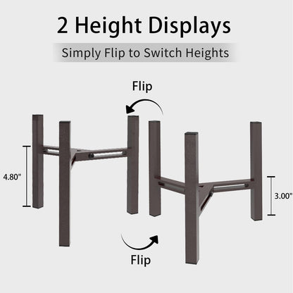 Drawinsage 5-6-7-7.5" Adjustable Plant Stand Indoor, Metal Stable Plant Holder, Modern Plant Stands Fits Pots for Home