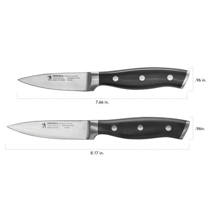 HENCKELS Forged Accent Razor-Sharp 2-pc Paring Knife Set, German Engineered Informed by 100+ Years of Mastery,Black