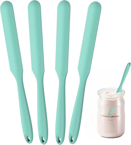 4 Spatula,10 Inch 4Pcs) Pcs Silicone Jar Jam Spreader for Peanut Butter,Heat-Resistant Food-Grade Jar Blender,Kitchen