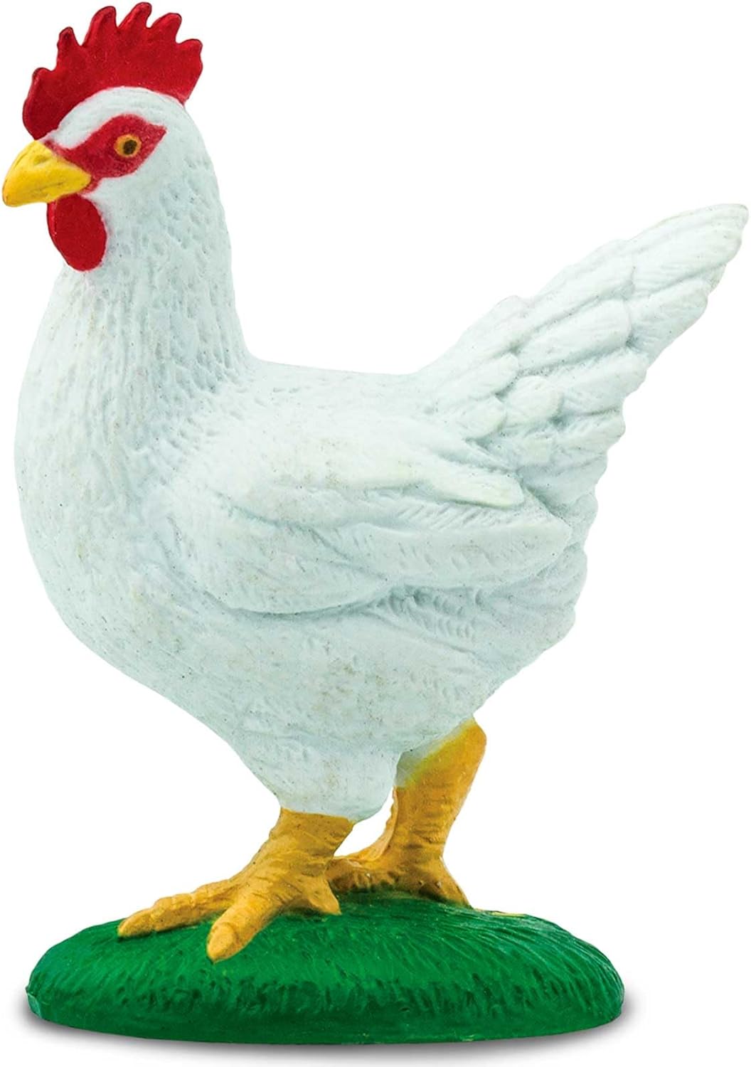2.25" 3+ Safari Ltd. White Leghorn Chicken Figurine - Lifelike Model Figure - Educational Toy for Boys, Girls, and Kids