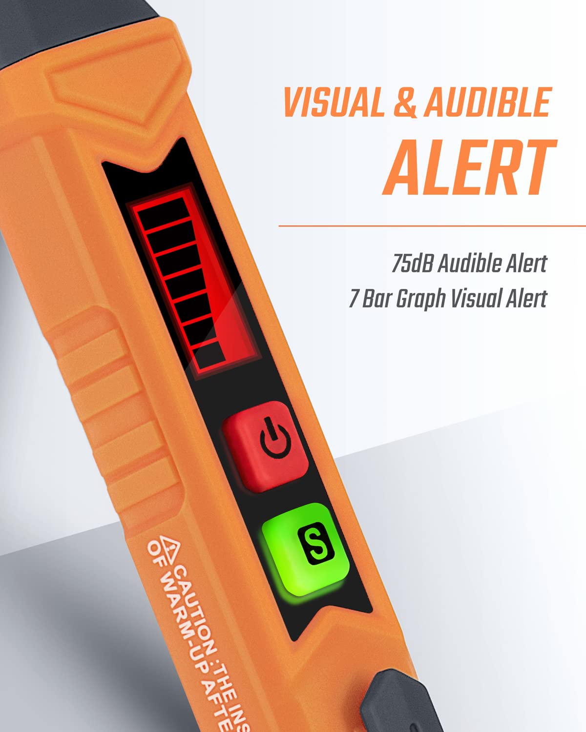 TopTes PT199 Natural Gas Leak Detector with Audible & Visual Alarm, Portable Gas Sniffer to Locate Combustible Sources Like Methane, Propane for Home(Includes Battery x2)-Orange
