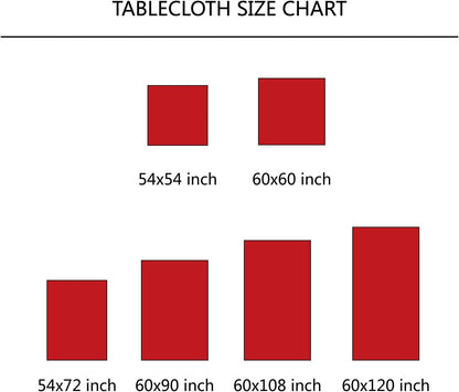 Starfish Shell Tablecloth, 54x54 Square Polyester Washable Wrinkle Free Dinner Tablecloth for Kitchen Dining Room