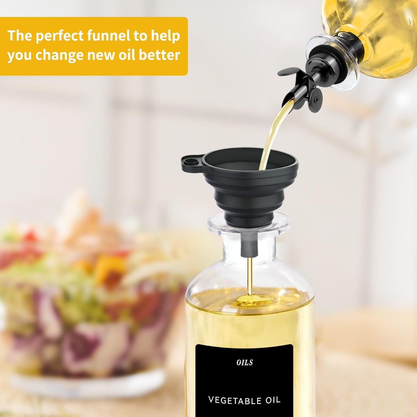 4 Pack Professional Olive Oil Dispenser Spout Stainless Steel Pour Spouts, Weighted Olive Oil Spout with Auto Flip Dust
