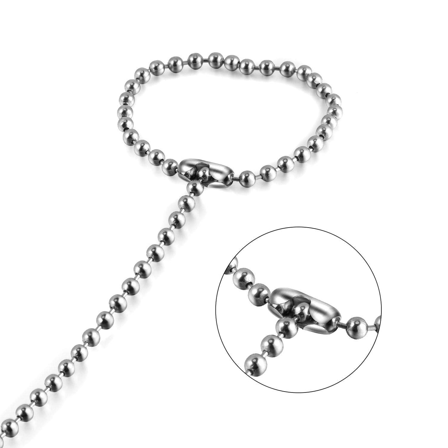 Pangda 20 Pack Replacement Vertical Roman Roller Blind Chain Cord Connector Clips (Stainless Steel)
