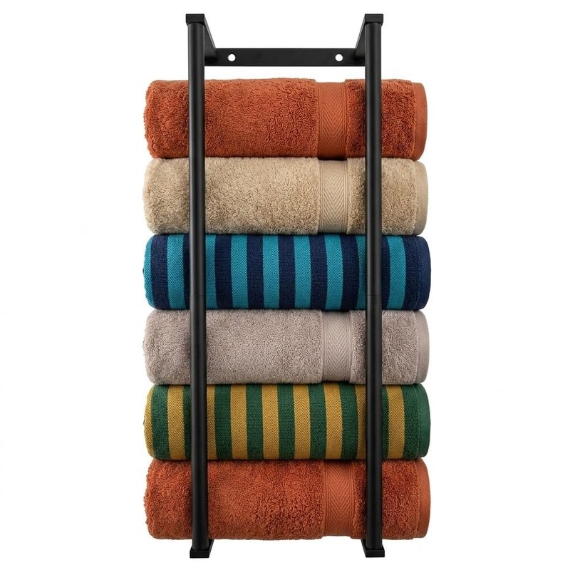 Bathroom Towel Storage Rack,28 Inch Stainless Steels Towel Racks for Bathroom, Wall Mounted Organizers and Storage Shelves for Bathroom,Brushed Silver