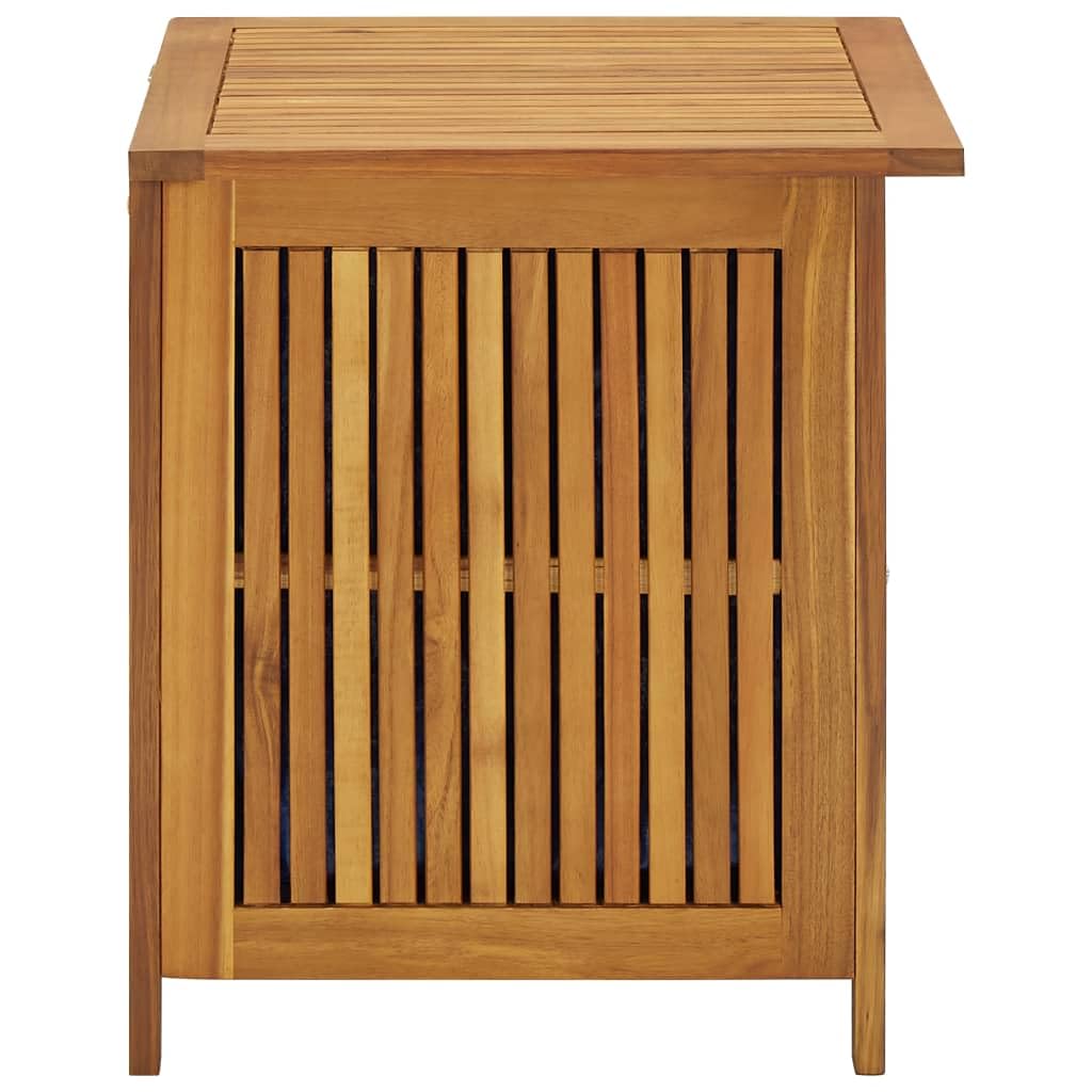 Fregramei Acacia Wood Patio Storage Box, Outdoor Storage Container, Wooden Portable Deck Box & Outdoor Container for Patio Garden Pool Yard, 23.6"x19.7"x22.8" Solid Wood Acacia,-164