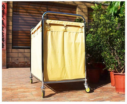 Pimex Trolley Movable Hand Trucks Carts, Storage Hand Trucks, Beauty Trolley Laundry Sorter Cart with 4Ers,Detachable Fabric Bags,Steel Frame,Heavy Duty Organizer Rolling