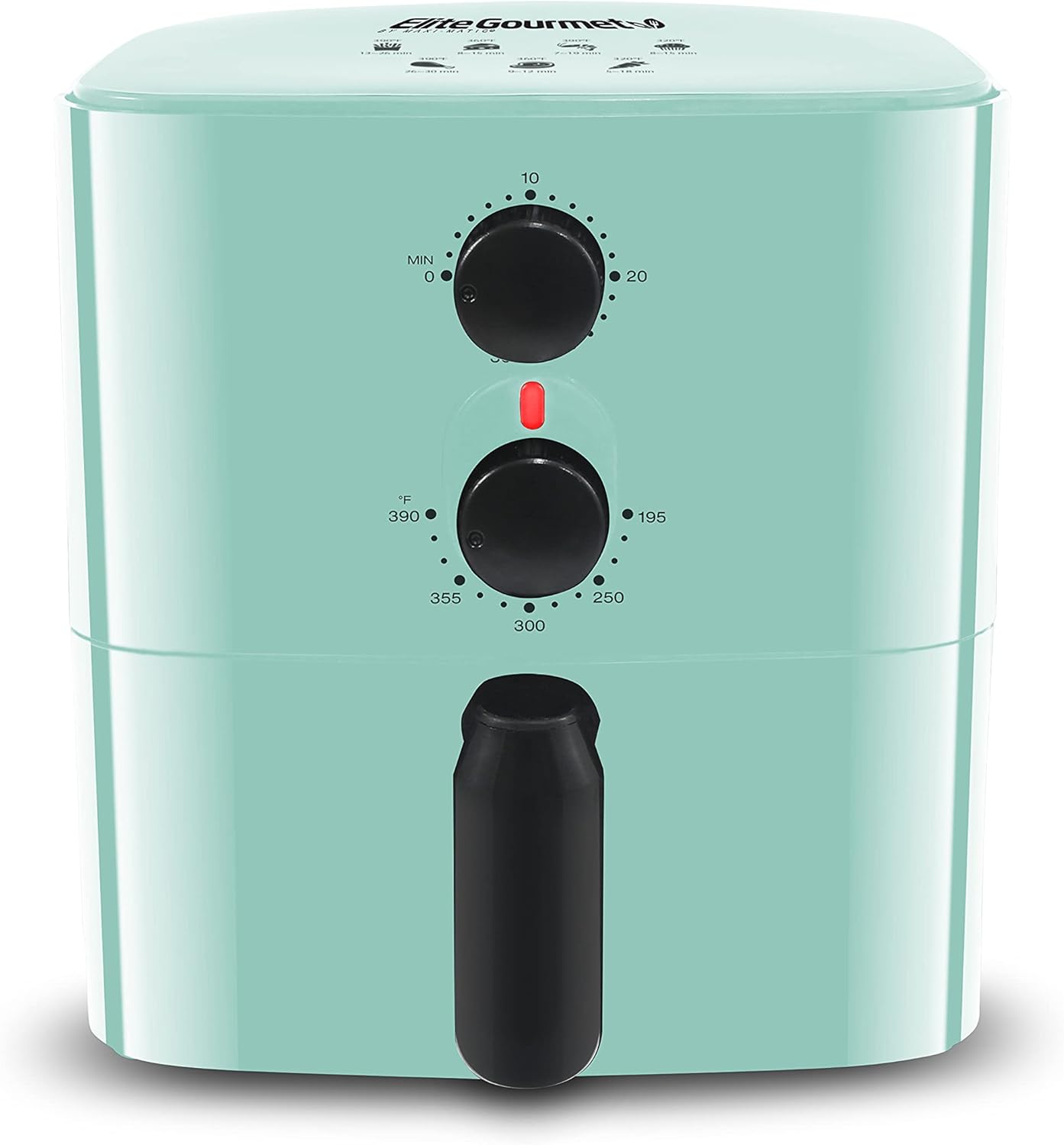 Elite Gourmet EAF-3218BL Personal 1.1Qt Compact Electric Hot Air Fryer, Oil-Less Healthy Cooker with Timer &