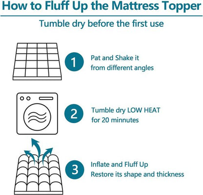 CHOKIT Full Mattress Topper - Extra Thick Pillow Top for Back Pain Relief | Cooling Mattress Pad, Fits 8-21 Inch Deep Pockets