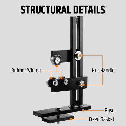 WOODSTARTER L-Shape Wood Lathe Steady Rest, Adjustable 3 Fixed Wheels to Prevent Radial Jitter for Long Wood Strips, Essential Wood Lathe Accessory for Smooth Woodturning