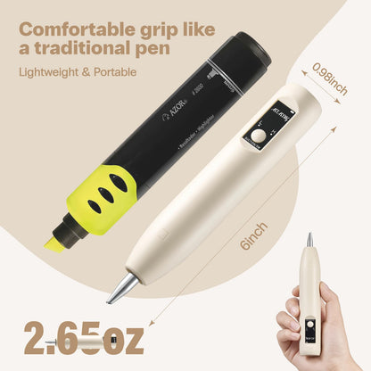 Electric Diamond Painting Pen - Cordless Diamond Art Pen Low-Noise Wax-Free, Rechargeable 2-Speed, Portable Diamond Art Accessories for Crafts Lovers