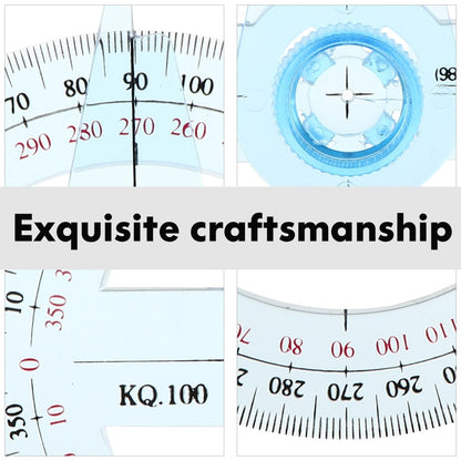 iplusmile 10 Pcs 360 Degree Circle Protractor with Swing Arm 4 Inch Plastic Angle Finder Measuring Ruler for School Geometry Drafting and Woodworking Classroom Bulk Sky Blue