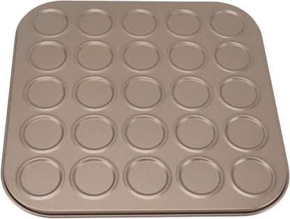 Muffin Top Pan, Non-Stick Coating Baking Tray for High Temperature Muffin Baking, 25 Hole Carbon Steel