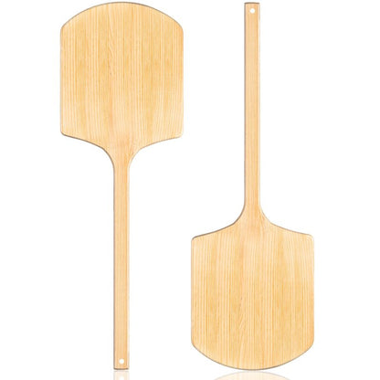 Bokon 2 Pack Wooden Pizza Peel, 16 x 14 Inch Large Pizza Paddle Set with 4 Inch Wooden Handle for Oven, Stone, Pan or Grill, Spatula for Baking Bread and Cake - Indoor & Outdoor