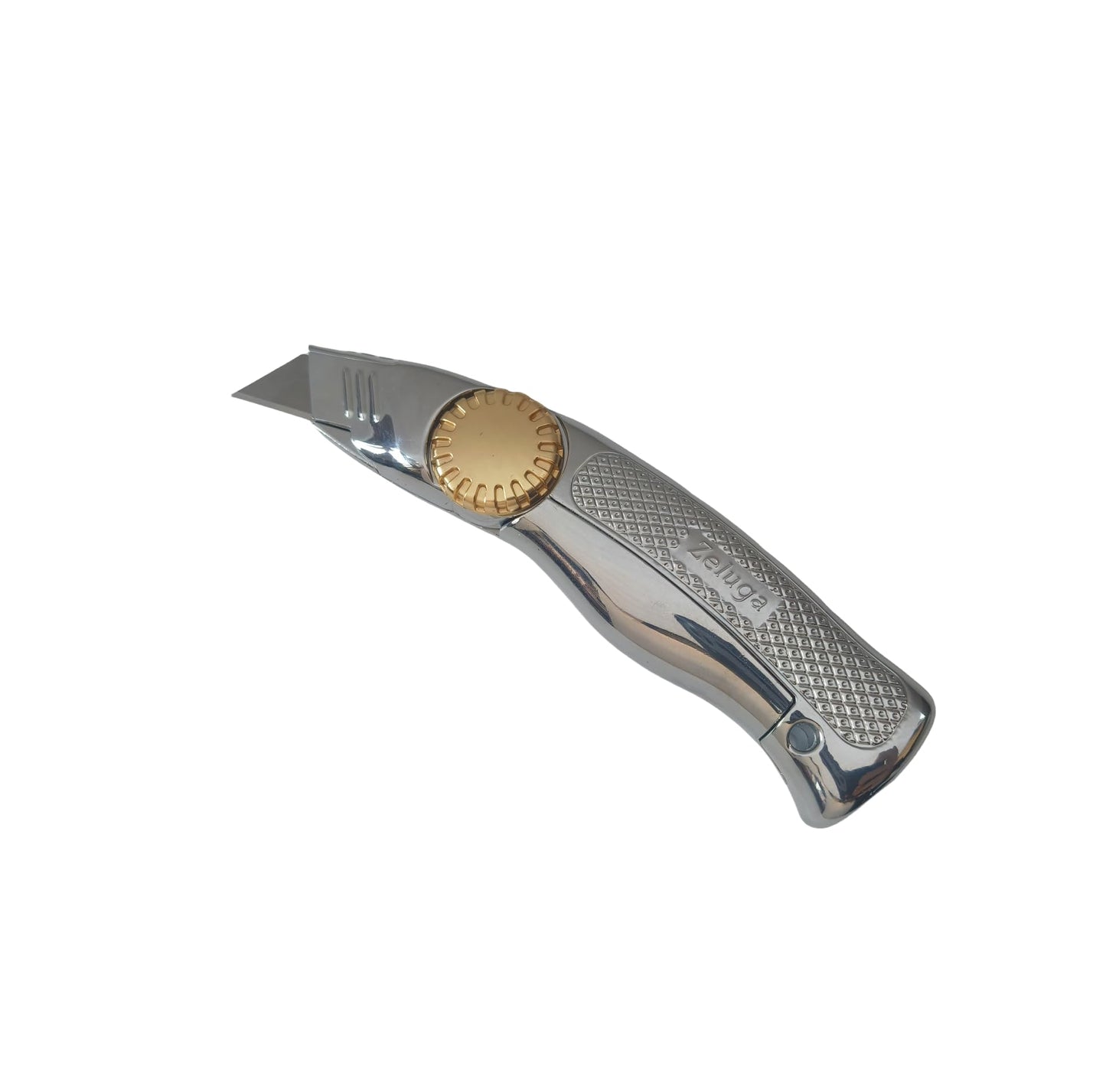 Zeluga 19-524 Fixed Blade Utility Knife with Die Cast Aluminium Housing, Quick Blade Change, 10 Blades Included