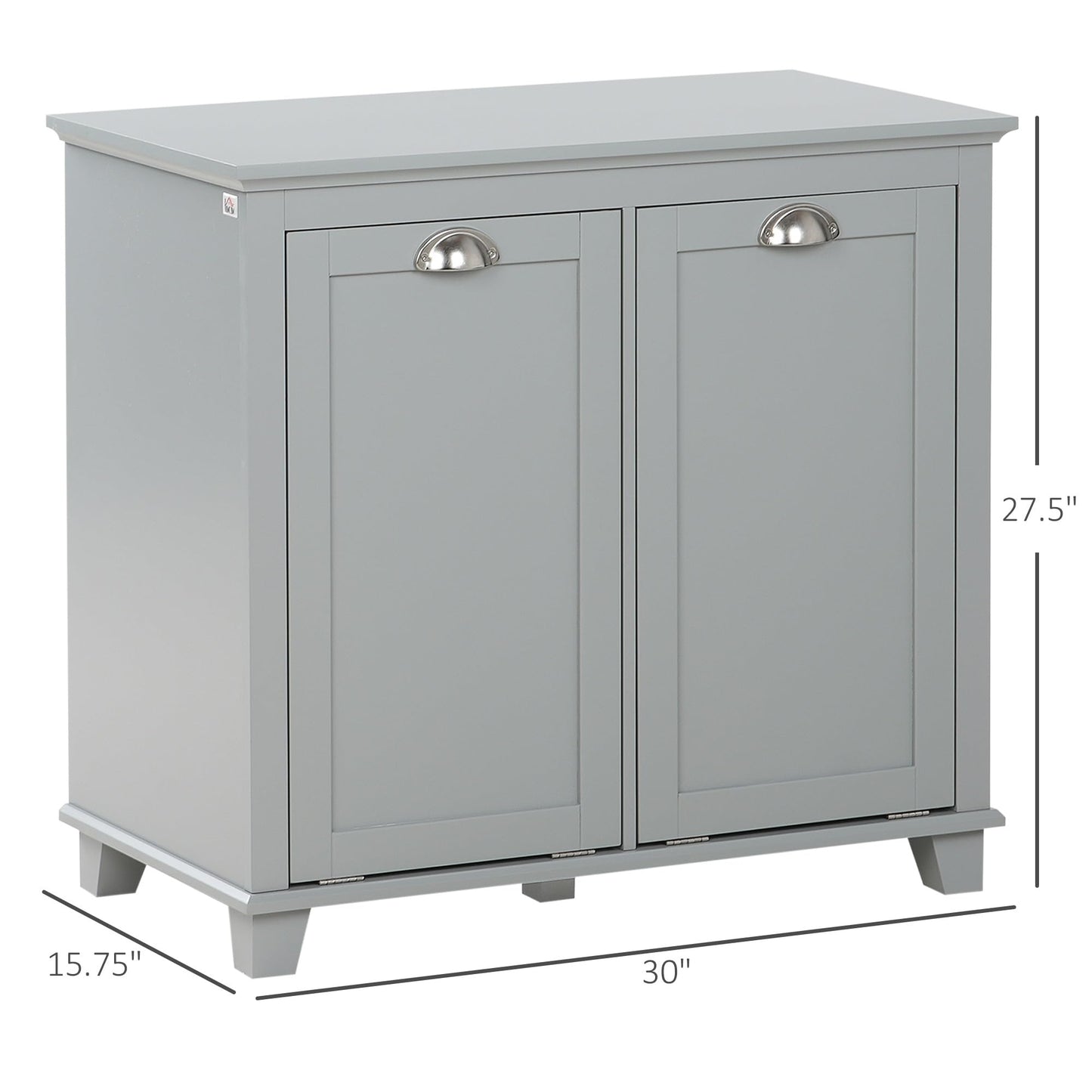 Modern Tilt-Out Laundry Sorter Cabinet, Bathroom Storage Organizer with Two-Compartment Tilt-Out Hamper,Used in Restaurants