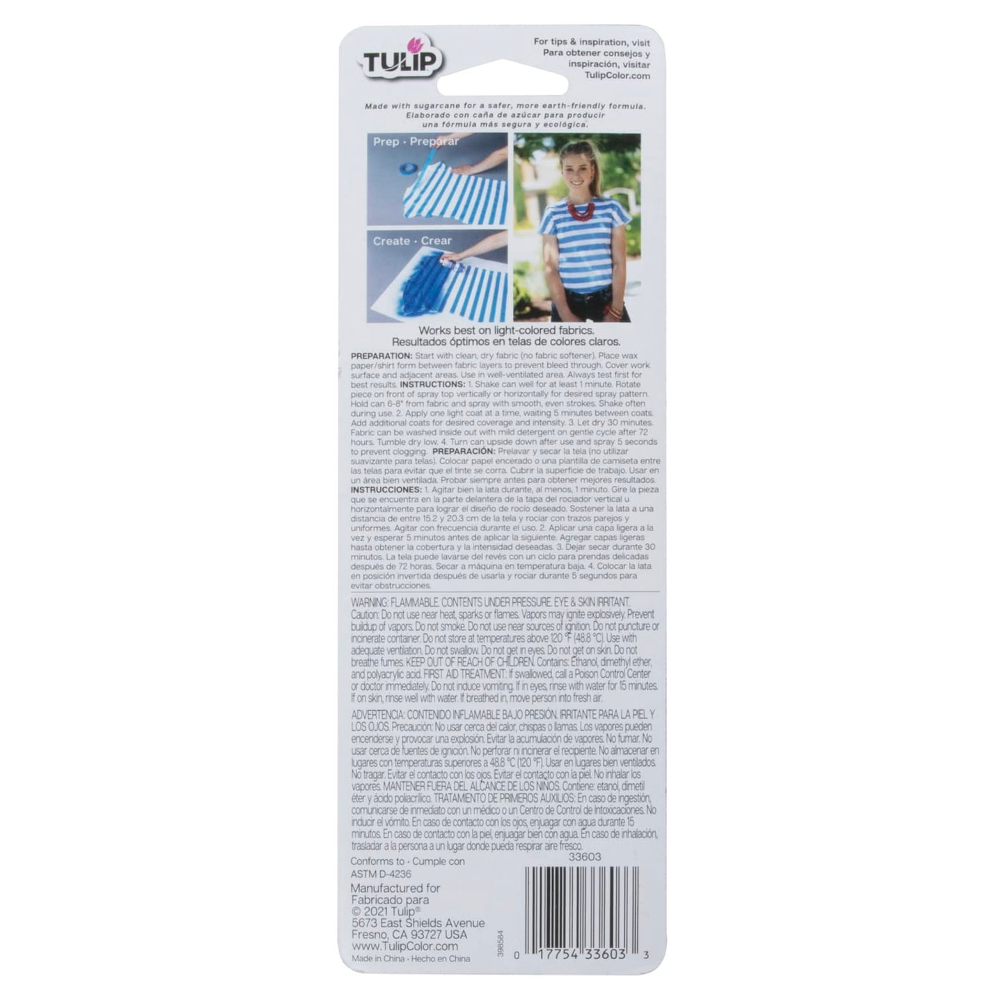 Tulip ColorShot Instant Spray Fabric Color 3oz. Blue