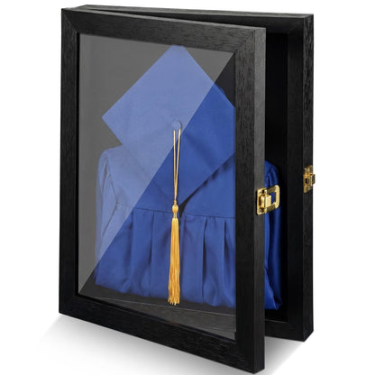 BrightRow Graduation Shadow Box Frame 11 x 14'' Large Wooden Graduation Shadow Boxes Display Cases Picture Frame Memory Box for Cap Gown Diploma Stole Cords Keepsake Award Medal Photo Grad Party Decor