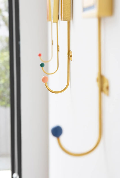 COLLECTIVE HOME Monogram Wall Hooks, Wall Mounted Hooks for Hanging, Decorative Wall Hangers for Coat, Scarf, Bag (P)