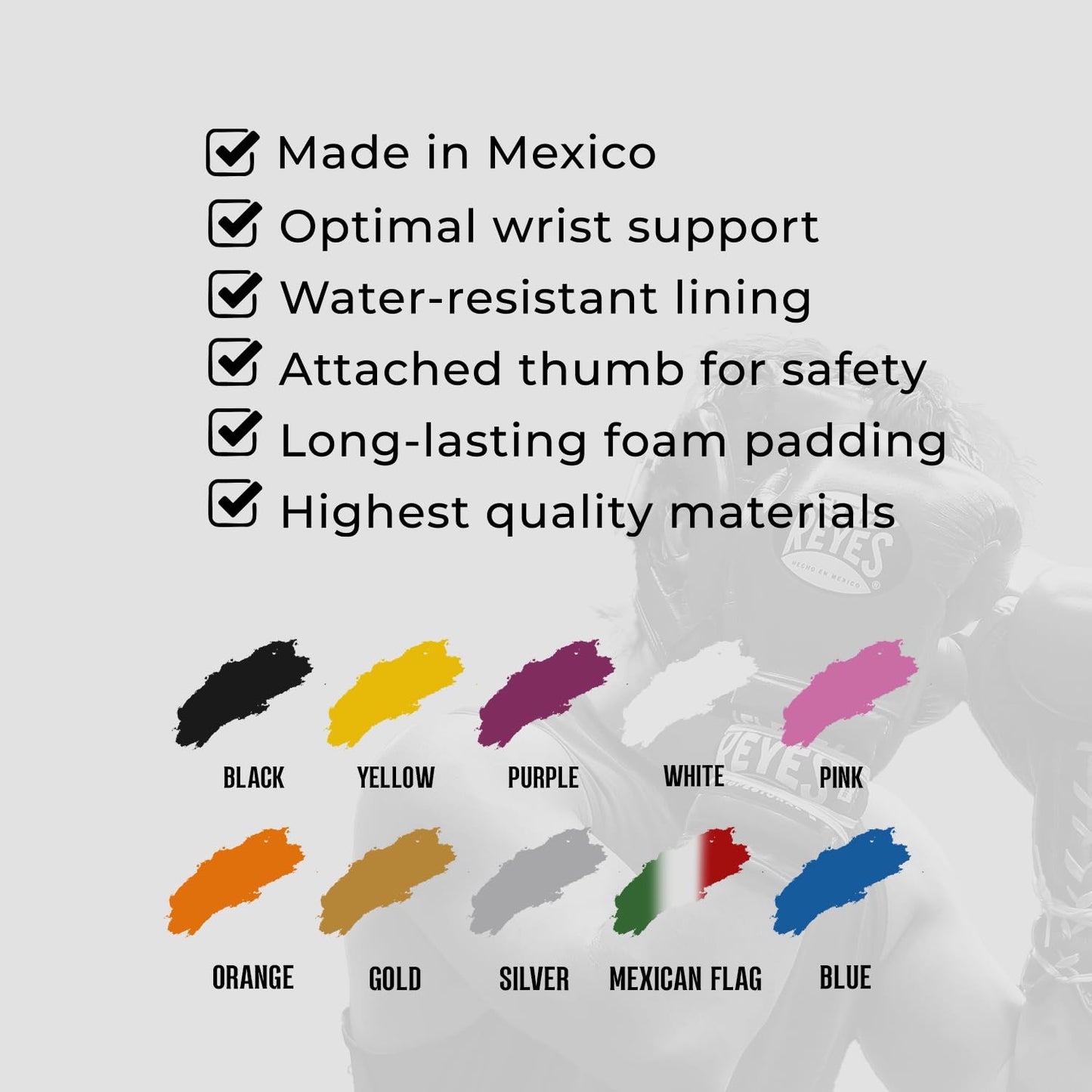 CLETO REYES Training Gloves with Leather Strap & Attached Thumb and Hook & Loop Closure, 14oz, Classic Red