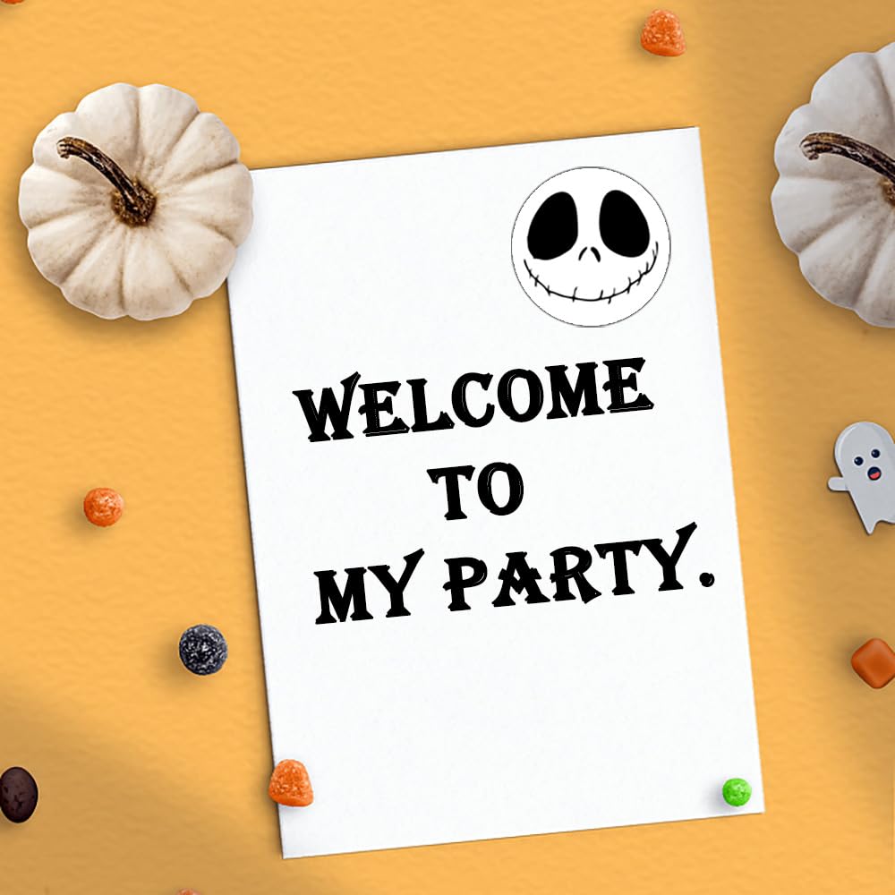 Oringaga 500 Halloween Skeleton Party Decorations Recycle Roll Stickers Party Supplies Favors Halloween Haunted House Cosplay Theme Party Decoration Cupcake DIY Sticker Labels
