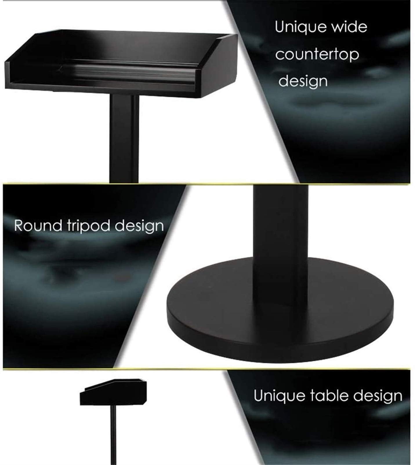 LaseVe Lectern Podium Stand, Lectern Free-Standing Floor Standing Pulpit Hotel Restaurant Entrance Podium Welcome Table Speaking Stage Master of Ceremonies for Church School Presentation
