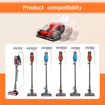 Upgraded Vacuum Pet Hair Power Brush Tool Attachment Compatible With Shark HV301 HV302 HV320 HV322 NV750 NV752 NV650 NV680 NV800 NV150 NV341 ZU560 ZU561 ZU60 ZU503AMZ Vacuum Replacement Parts Orange